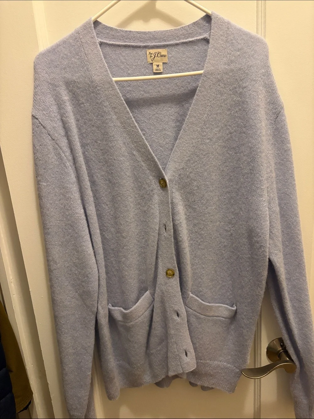 J. Crew Alpaca Blend Light Blue Button Cardigan